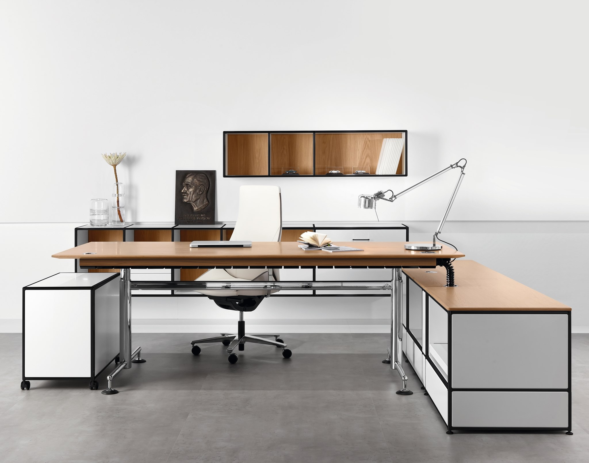 High-class office furniture for the director room of large enterprise