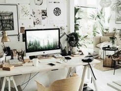 Thiết kế văn phòng làm việc tại nhà vừa đơn giản vừa đẹp