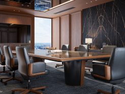 The interior of the meeting room in the Chairman Office