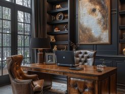 The colors in the design of the Chairman’s office reflect the character of the leader.