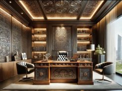 Designing the Chairman Office with Embossed Metal