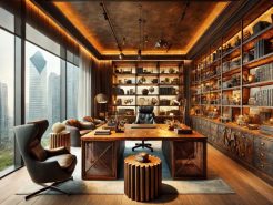 Dấu ấn thời gian từ kim loại rỉ sét trong thiết kế phòng chủ tịch