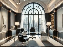 Thiết kế phòng chủ tịch với cửa sổ mái vòm