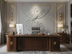 Tường vẽ nổi – Dấu ấn lãnh đạo trong thiết kế phòng chủ tịch