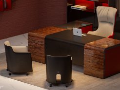 Nội thất phòng chủ tịch – Màu sắc phía sau chiếc bàn bạc tỷ