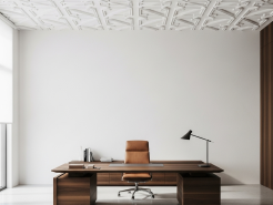 Thông điệp của bức tường trắng trong thiết kế phòng chủ tịch