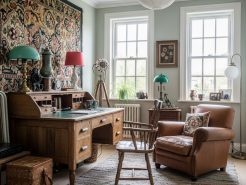 Decor Home Office bằng đồ second-hand