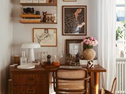 Trang trí Home Office với chất liệu gỗ mộc mạc