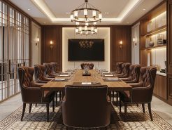 Gạch bông thủ công – bản sắc Việt trong phòng họp phòng chủ tịch