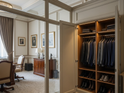 Nội thất phòng chủ tịch – Tủ đồ suit & giày chuẩn doanh nhân