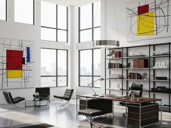 Bauhaus style chairman office interior