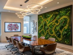 Phòng họp với tường rêu sống (Living Wall)