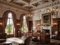 Italian Renaissance style chairman office office