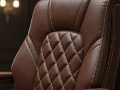 Chairman office interior – Why do chairs often have raised seams?