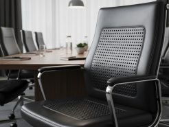 Lỗ thông khí trên da ghế phòng họp phòng chủ tịch