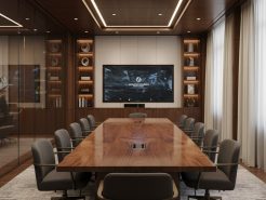 Low Ceilings & Wood – Better Acoustics for Meeting Room